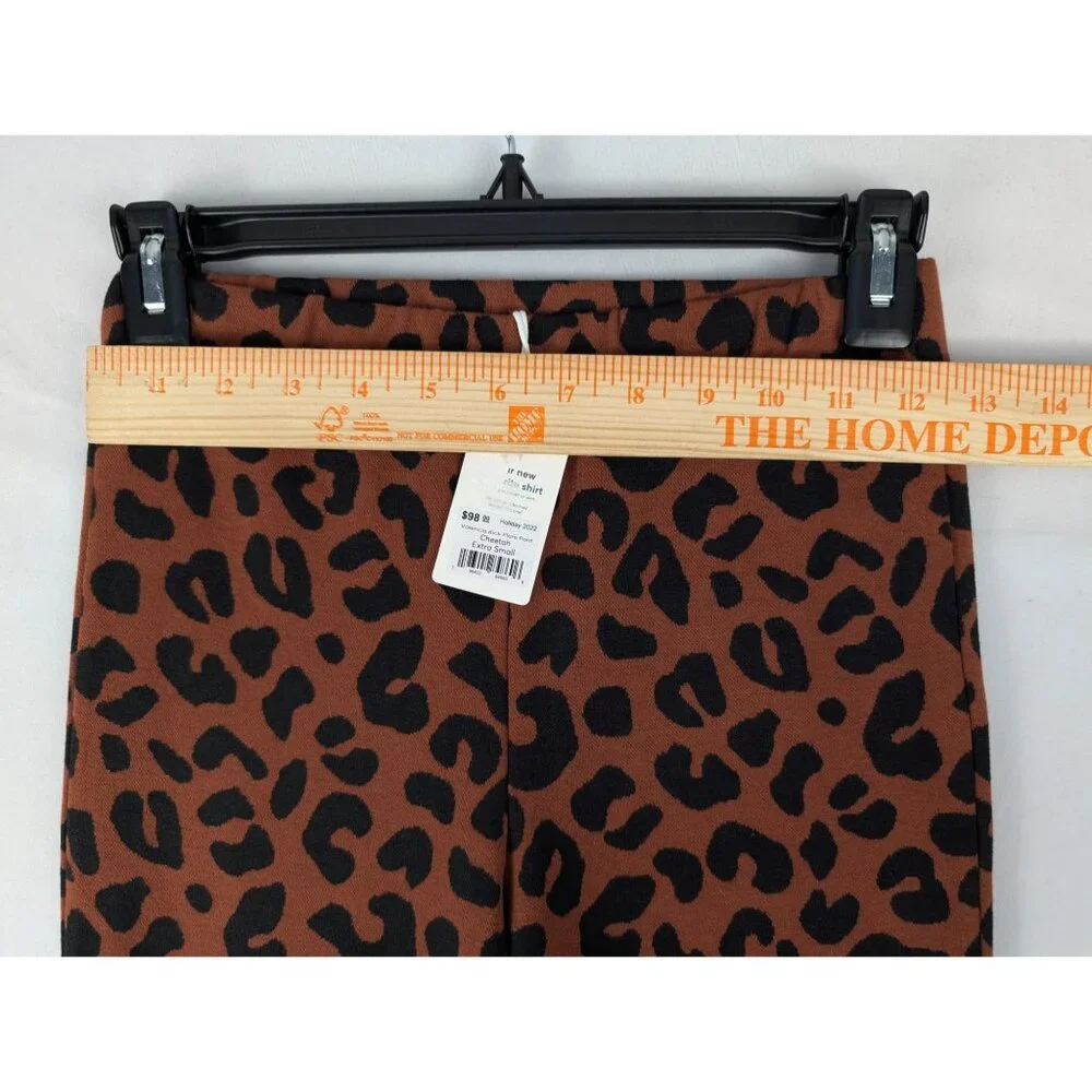 Marine Layer Pants Womens XS Valencia Cheetah Print Kick Flare - Picture 3 of 7